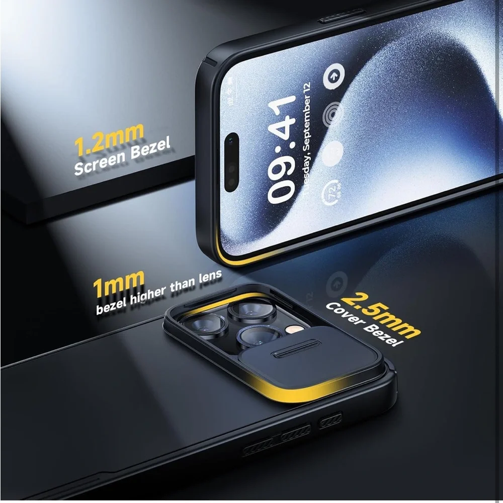 Humixx for iPhone 15 Pro Case Magnetic with Camera Cover